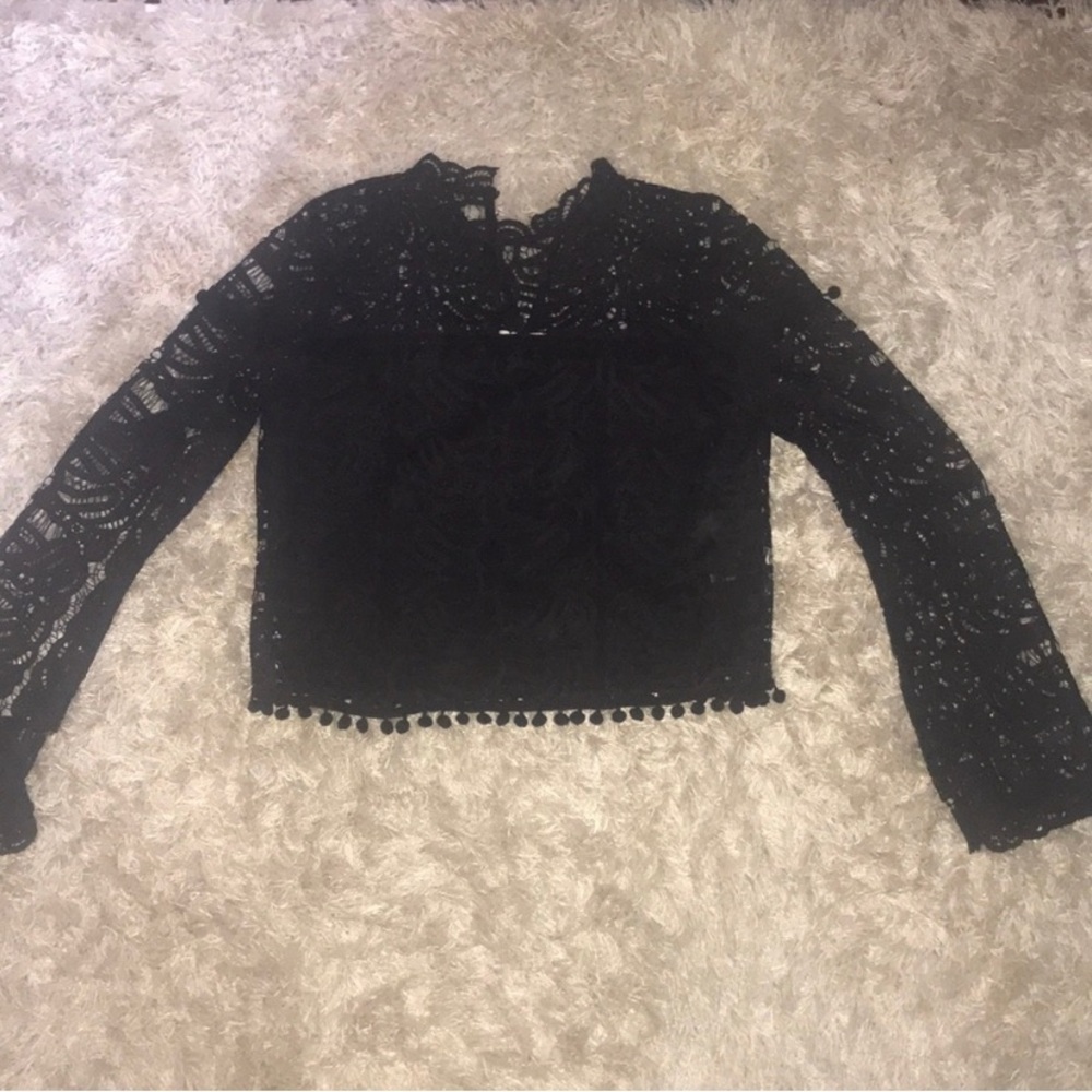 Tularosa Black Lace Blouse